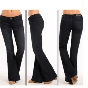 ROCK & ROLL COWGIRL dark wash trouser leg 26x34L rodeo EUC